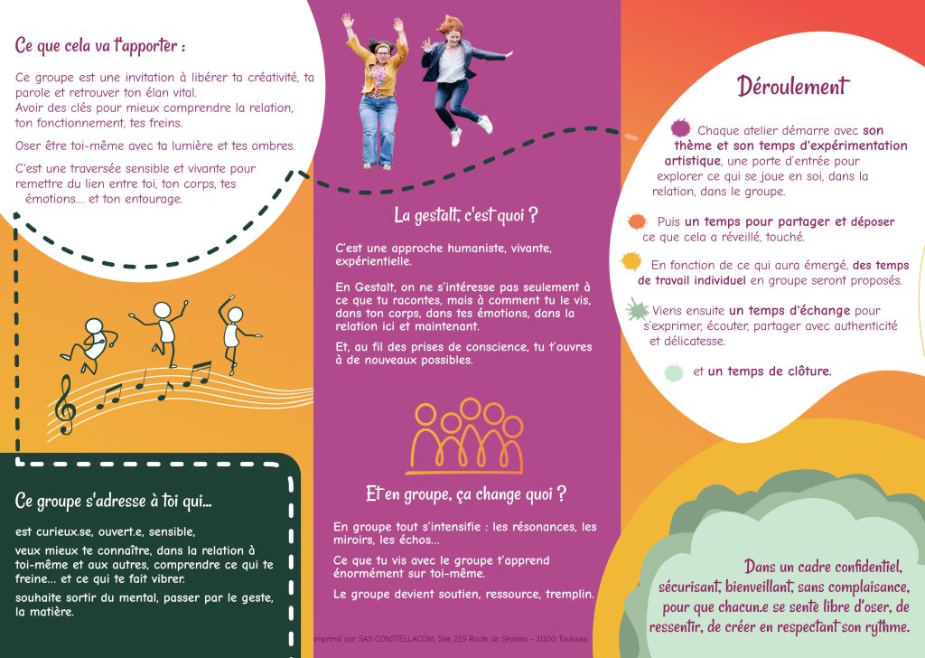 Gestalt et créativité, le flyer, le verso