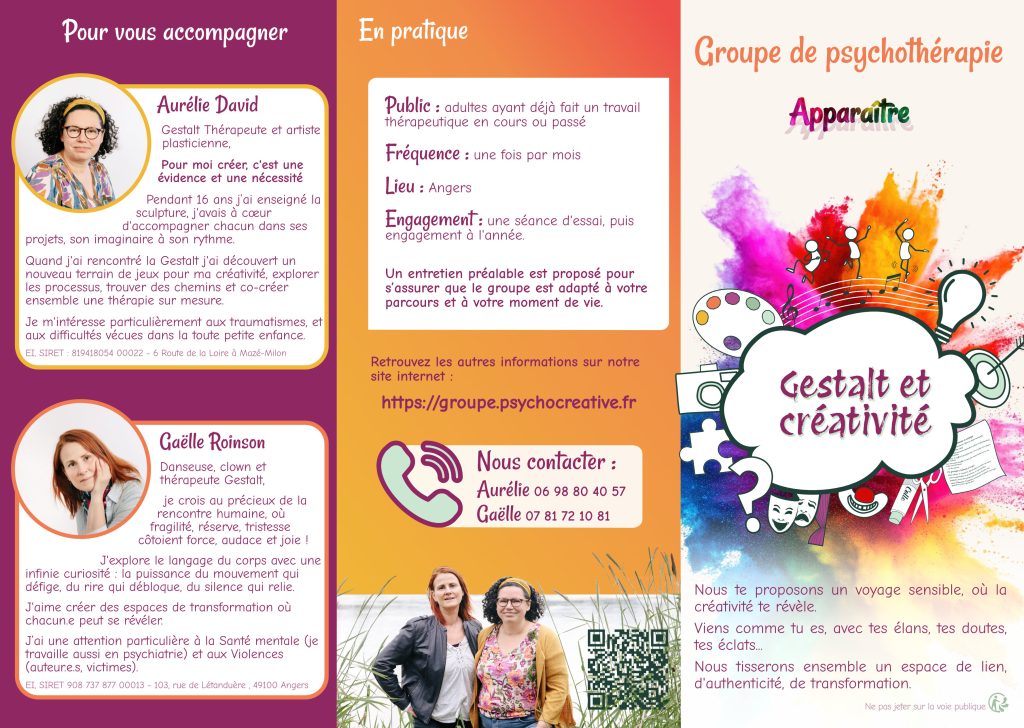 Gestalt et créativité, le flyer recto